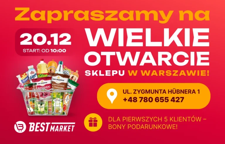 Відкриваємо новий Best Market у Варшаві, район Жолібож Відкриваємо новий Best Market у Варшаві, район Жолібож